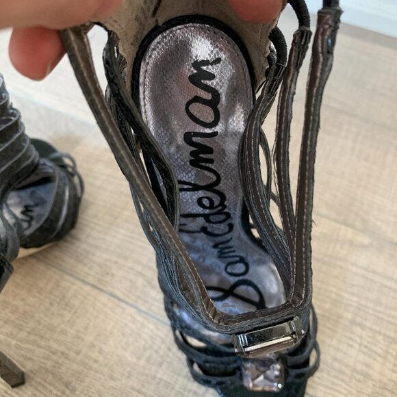 Sam Edelman strappy high heels with jewels size 8.5 - Picture 8 of 10